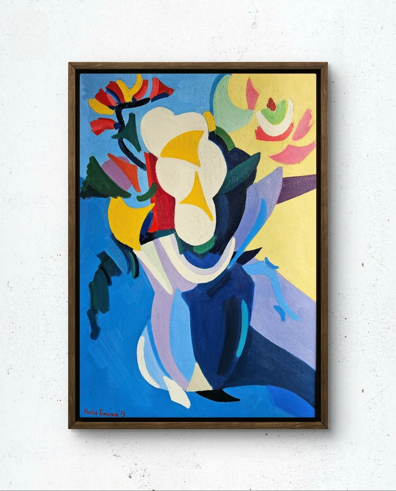 Kytice geometrická - malba - Monika Tomanova