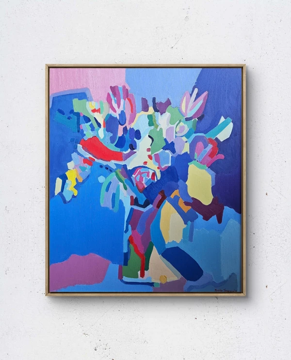 Modrá kYTICE - malba - Monika Tomanova