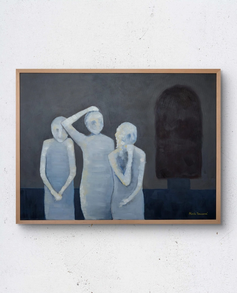 Tři chudáci (tmavá verze) - malba - Monika Tomanova