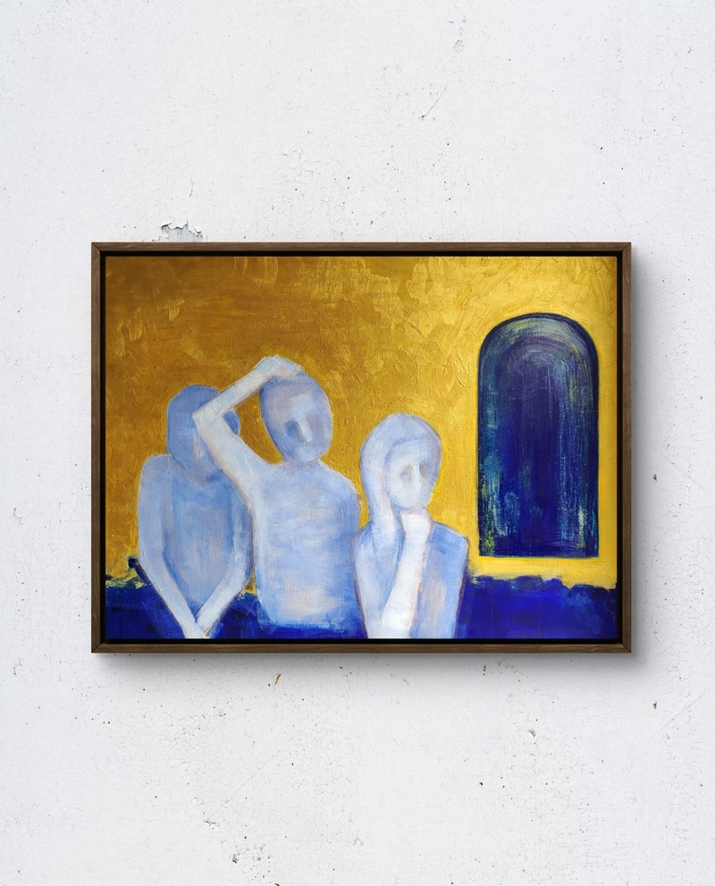 Tři Chudáci (zlatá verze) - malba - Monika Tomanova