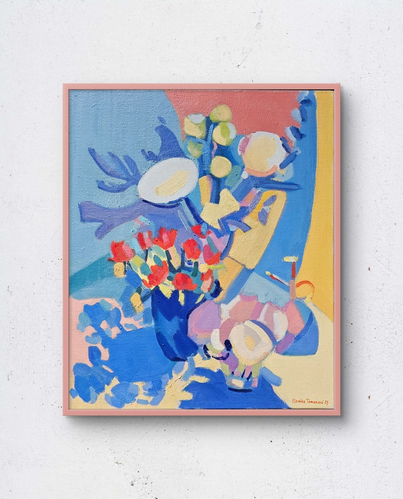 Zátiší s konvičkou - malba - Monika Tomanova